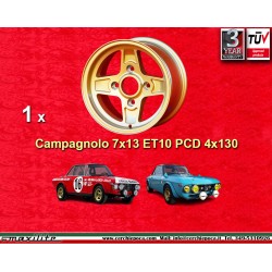1 cerchio Campagnolo 8x13 ET-4 4x130 Skoda Lancia Fulvia  gold/diamond cut