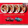 4 wheels Campagnolo 8x13 4x130 Skoda Lancia Fulvia  Fulvia Zagato Coupe Skoda MB1000 MB1100 105 110 120 130 gold/diamond