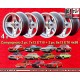 4 wheels Campagnolo 7x13 + 8x13 4x98 Lancia Autobianchi Fiat 124  124 Abarth Berlina Coupe Spider 125 127 128 131 X19 A1