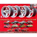 4 wheels Campagnolo 7x13 + 8x13 4x98 Lancia Autobianchi Fiat 124  124 Abarth Berlina Coupe Spider 125 127 128 131 X19 A1