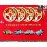 4 wheels Campagnolo 7x13 4x130 Skoda Lancia Fulvia  Fulvia Zagato Coupe Skoda MB1000 MB1100 105 110 120 130 gold