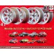 4 llantas Minilite 8x13 + 9x13 4x98 Fiat 124  124 Spider Coupe X19