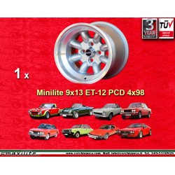 1 pc. jante Fiat Minilite 9x13 ET-12 4x98