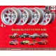 4 llantas Minilite 9x13 4x98 Fiat 124  124 Spider Coupe X19 silver/diamond cut