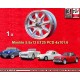 1 Felge Minilite 5.5x13 4x101.6 Austin Mini MG Midget  Midget Mini Mk1-3 Austin Sprite mk1-4  silver/diamond cut