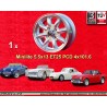 1 llanta Minilite 5.5x13 4x101.6 Austin Mini MG Midget  Midget Mini Mk1-3 Austin Sprite mk1-4  silver/diamond cut