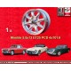 1 Felge Minilite 5.5x13 4x101.6 Austin Mini MG Midget  Midget Mini Mk1-3 Austin Sprite mk1-4  silver/diamond cut