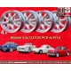 Austin Healey Minilite 5.5x13 ET25 4x101.6 silver/diamond cut Mini Mk1-3 cerchio wheel jante llanta felge
