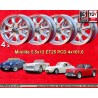 4 wheels Minilite 5.5x13 4x101.6 Austin Mini MG Midget  Midget Mini Mk1-3 Austin Sprite mk1-4  silver/diamond cut