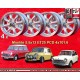 4 cerchi Minilite 5.5x13 ET25 4x101.6 Austin Mini MG Midget  silver/diamond cut
