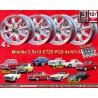 4 cerchi Minilite 5.5x13 ET25 + kit dadi KM2 126 4x101.6 Austin Mini MG Midget 
