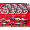 4 wheels Minilite 6x13 4x101.6 Austin Mini Mk1-3  Mk1-3  silver/diamond cut