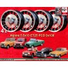 4 jantes Alpine 5.5x13 3x130 Renault R4  R4 R5 R6 R7 Rodeo matt black/diamond cut