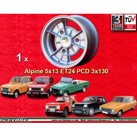 1 pc. wheel Renault A110 5x13 ET24 3x130 silver R4 R5 R6