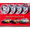 4 jantes Alpine 5x13 3x150 Renault R12  R12 R15 R16 R17 silver