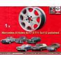 1 cerchio 8 Holes 8x17 ET13 5x112 Mercedes 123  polished