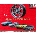 1 wheel 432 7x15 4x114.3 Datsun Triumph 240Z  240Z 260Z 280Z 280 ZX Triumph TR2 TR3 TR3A TR4 TR4 TR5 TR250 TR6 anthracit