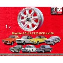 1 jante Minilite 5.5x13 4x108 Ford Escort  Escort Mk1 Mk2 Capri Cortina Taunus Fiesta silver/diamond cut
