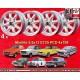 4 jantes Minilite 5.5x13 4x108 Ford Escort  Escort Mk1 Mk2 Capri Cortina Taunus Fiesta silver/diamond cut