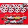 4 jantes Minilite 5.5x13 4x108 Ford Escort  Escort Mk1 Mk2 Capri Cortina Taunus Fiesta silver/diamond cut