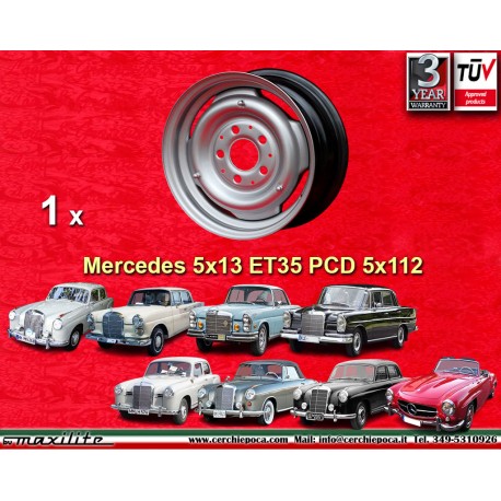 1 Stk Felge Mercedes OE steel 5x13 ET35 5x112 black 105 110 111 112  120 121 128 180