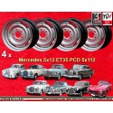 4 cerchi OE steel 5x13 ET35 5x112 Mercedes 105  black