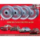 4 pcs BMW,Opel,Volkswagen Super RS 7x16 ET28 4x100 silver/diamond cut 3 serie E21 E30 Volkswagen Golf 1-3 Sciroc