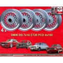 4 cerchi Super RS 7x16 ET28 4x100 Opel Volkswagen BMW E30  silver/diamond cut