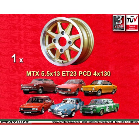 1 pz. cerchio Skoda MTX 5.5x13 ET23 4x130 gold/diamond cut MB1000 MB1100 105 110 120 130