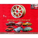 1 wheel MTX 5.5x13 4x130 Skoda MB1000  MB1000 MB1100 105 110 120 130 gold/diamond cut