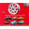 1 wheel Minilite 5.5x13 4x130 Skoda MB1000  MB1000 MB1100 105 110 120 130 silver/diamond cut