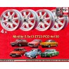 4 wheels Minilite 5.5x13 4x130 Skoda MB1000  MB1000 MB1100 105 110 120 130 silver/diamond cut