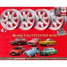 4 cerchi Minilite 5.5x13 ET23 + kit dadi KM3 126 4x130 Skoda MB1000 