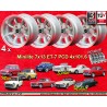 4 Felgen Minilite 7x13 + Radschrauben KM2 126 4x101.6 Mini Mk1-3  Mk1-3 