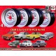 4 jantes OE steel 5.5x13 4x108 Ford Escort  Escort Mk1-2 Capri Cortina Taunus TC silver