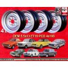 4 cerchi OE steel 5.5x13 ET19 4x108 Ford Escort  silver