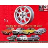 1 Felge Minilite 6x14 4x108 Ford Escort  Escort Mk1-2 Capri Taunus Cortina silver/diamond cut