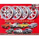 4 pcs. Ford Minilite 6x14 ET16 4x108 silver/diamond cut Escort Mk1-2, Capri, Cortina jantes