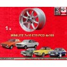 1 llanta Minilite 7x15 4x108 Ford Escort  Escort Mk1-2 Capri Cortina silver/diamond cut