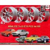 4 wheels Minilite 7x15 4x108 Ford Escort  Escort Mk1-2 Capri Cortina silver/diamond cut