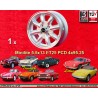 1 llanta Minilite 5.5x13 4x95.25 Triumph Spitfire  Spitfire TR7 Herald GT6 Vitesse Lotus Europa silver/diamond cut