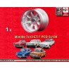 1 wheel Minilite 7x13 5x130 Honda NSU TT  TT TTS 110 1200C Wankelspider  Honda S 800 silver/diamond cut