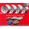 4 Felgen Minilite 7x13 5x130 Honda NSU TT  TT TTS 110 1200C Wankelspider  Honda S 800 silver/diamond cut