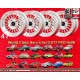 4 pz. Fiat 5.5x13 ET7 4x98 silver/chromed/polished Alfasud, Giulietta, 33, Arna, Autobianchi A112, Fiat 124 wheels