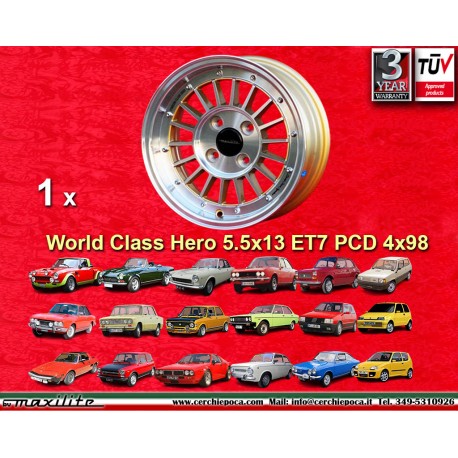 1 llanta WCHE 5.5x13 4x98 Fiat Alfa Autobianchi Alfasud Giulietta 33 Arna Autobianchi A112 Fiat 124 Berlina Coupe Spider