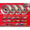 4 wheels WCHE 5.5x13 4x98 Alfa Romeo Autobianchi Fiat  124  124 Berlina Coupe Spider 125 127 128 131 X19 850 Uno Turbo A