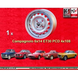 wheel Alfa Romeo Campagnolo 6x14 ET30 4x108 silver Giulia, 105 Berlina, Coupe, Spider, GT GTA GTC