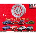 1 cerchio Ronal A1 7x15 ET25 4x98 Fiat  Lancia Alfa Romeo  Alfetta  silver