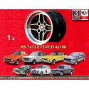 1 cerchio RS 7x13 ET5 4x108 Ford Escort  black/diamond cut
