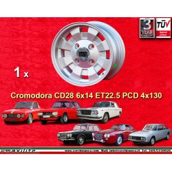 cerchio Lancia Cromodora 6x14 ET22.5 4x130 silver Fulvia, 2000